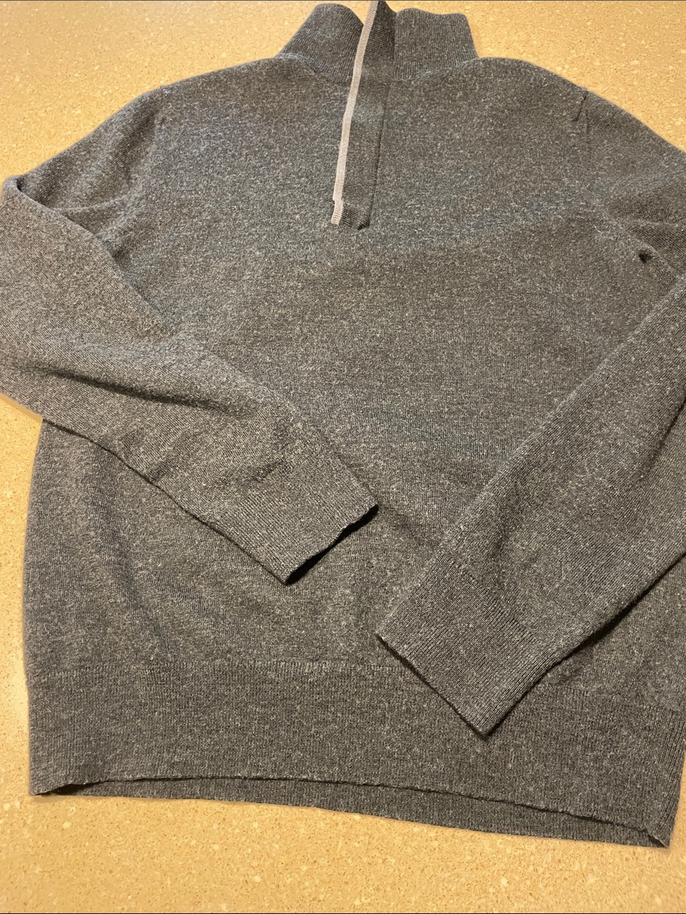 Banana Republic Men's Dark Gray Half-Zip Sweater